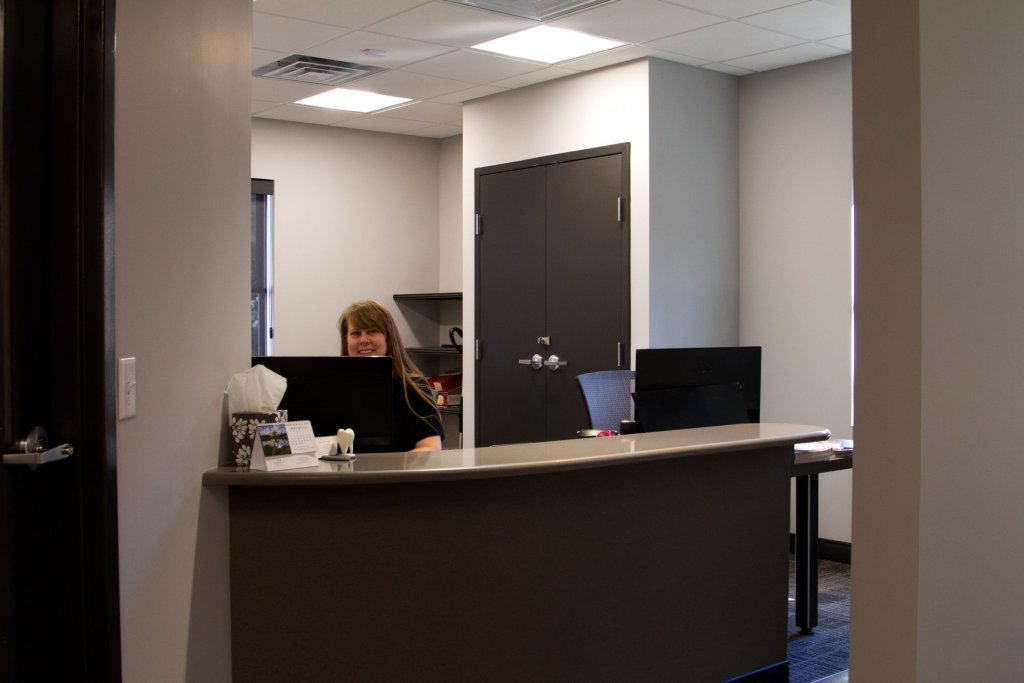 Interior photo: Columbia SC Prosthodontics practice Reception Desk