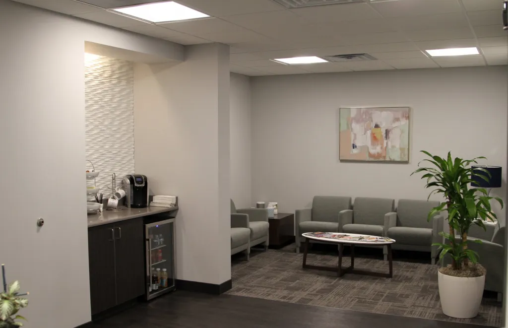 Interior photo: Columbia SC Prosthodontics practice Refreshments in the Waiting Room